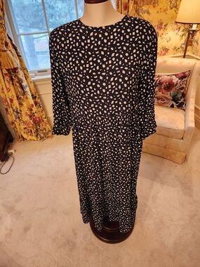 Joie Navy and White Printed Maxi Dress